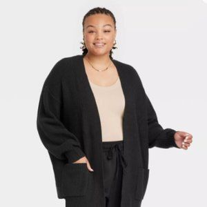 NWT -Women's Black Open Cardigan - A New Day